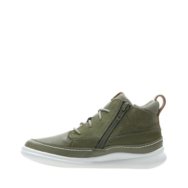 Clarks Boys Cloud Air Kid Casual Shoes Khaki | CA-7054861